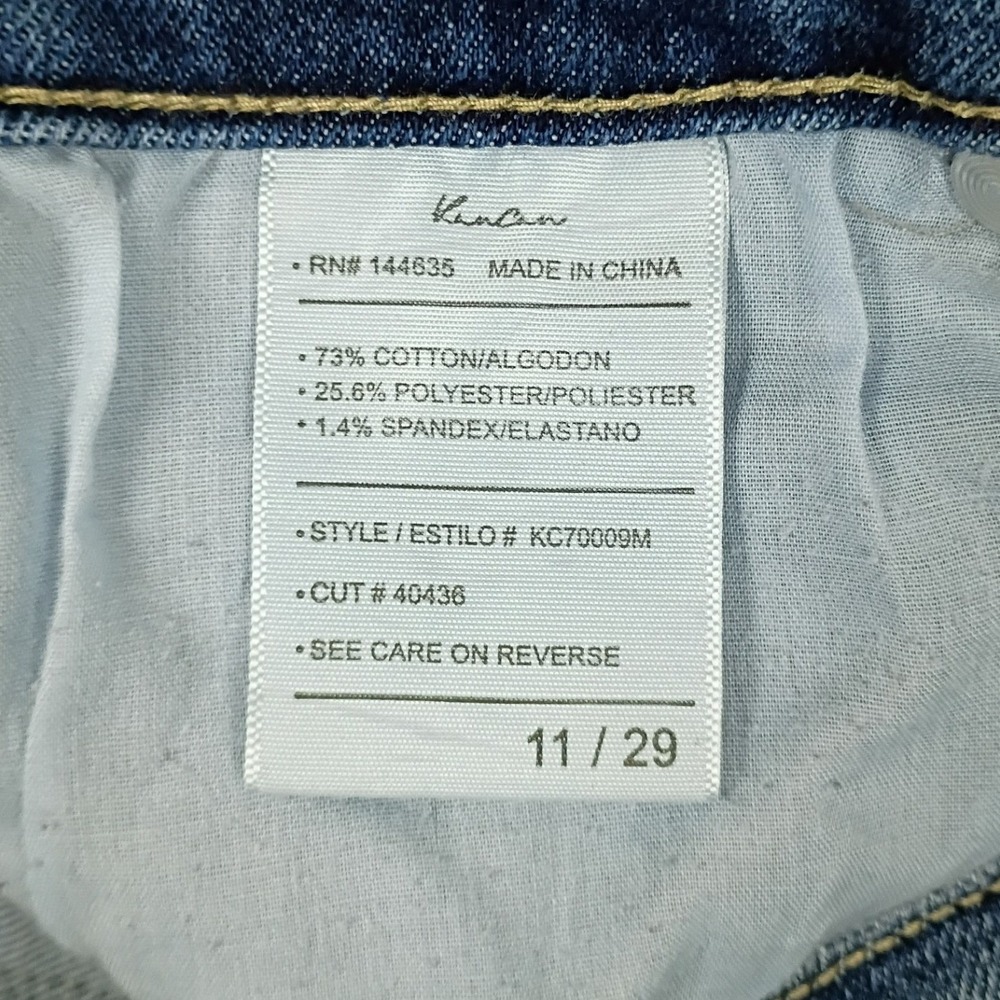 KanCan Estilo Flare Jeans Women 11/29 Blue High Rise Raw Hem Distressed Boho - Picture 6 of 12